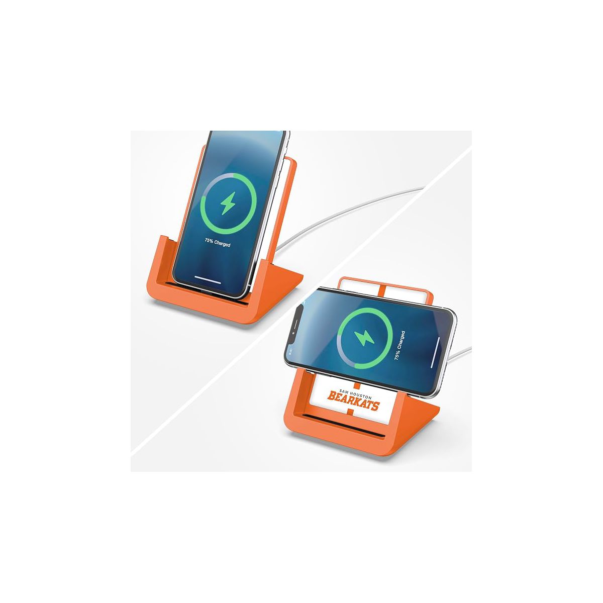 SOAR NCAA Cell Phone Wireless Charging Stand- Sam Houston State Bearkats - thumbnail 2