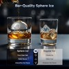 Simzlife Ice Ball Maker, 4 pcs in 38 Mins, 150 Pcs/Day, Sphere Ice Machine, Automatic Water Supply, Self-Cleaning, for Whiskey & Bourbon, Black - 3 of 4
