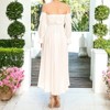 Anna-Kaci Women's Casual Boho Off Shoulder Gone With The Wind Dress - 3 of 4