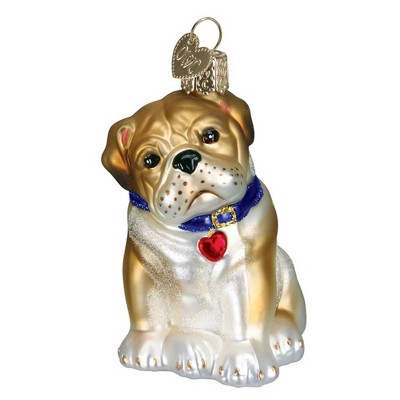 Old World Christmas 5.5 Inch Bull Pup Dog Ornament Best Friend Tree Ornaments