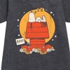 - Peanuts - Snoopy Halloween Dog House Graphic Short Sleeve Fleece Dress - 2 of 4