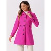 INSPIRE CHIC Women's Winter Classic Single Breasted Outwear Overcoat with Pockets - 2 of 4