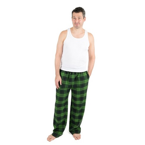 Leveret Mens Flannel Christmas Pants Plaid Black And Green Xl : Target