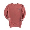 Simply Sage Market Whimsical Ho Ho Ho Front And Back Garment Dyed Sweatshirt - 2 of 4