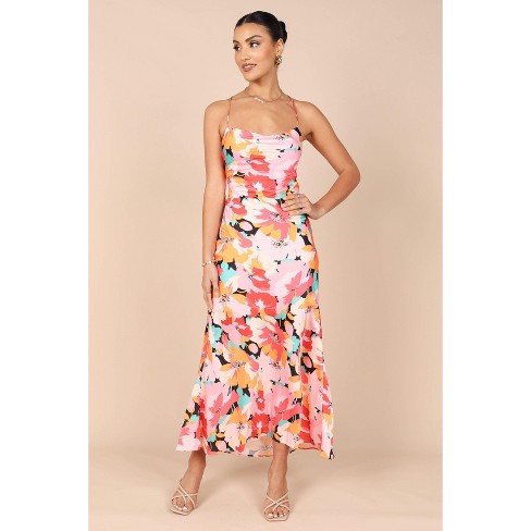 Petal And Pup Posse Midi Slip Dress - Pink Floral Xs : Target