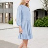 Anna-Kaci Women's Smocked Waist Ruffle Hem Fashion Dress with Puff Sleeves - 2 of 4