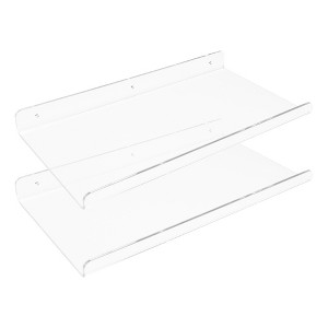 Unique Bargains Bathroom Bedroom Kitchen Acrylic Floating Shelves for Wall-mounted - 1 of 4