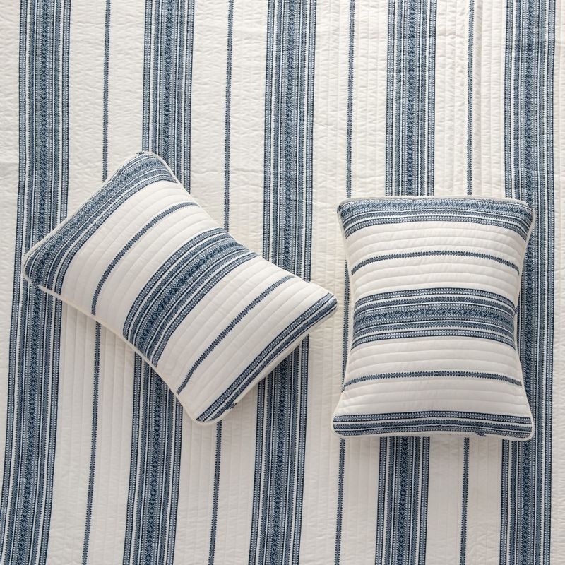 Great Bay Home Stripe Reversible Quilt Set With Shams, 4 of 11