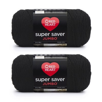 Red Heart Super Saver Yarn 12 Pack-Black