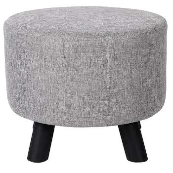 Small Rectangle Foot Stool Pu Leather Fabric Footrest Small Ottoman Stool  With N