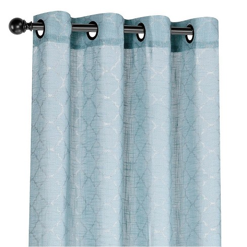 Goodgram 2 Pack: Metallic Geo Semi Sheer Grommet Window Curtain - 38 In ...