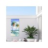 Cottage Garden West of The Wind Palm Shadows Blue, Green, Red 24 x 48 Inch Waterproof Gallery Wrapped Canvas, Outdoor Garden, Yard, Patio All Weather - 2 of 2