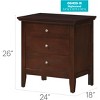 Vynxaria Hammond G5425-N 3 Drawer Nightstand , Cappuccino - 2 of 4