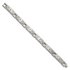 Chisel Stainless Steel Antiqued and Brushed with Black Cubic Zirconia 8.75" Link Bracelet - 4 of 4