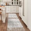 Modern Stripe Thin Rugs for Living Room Bedroom Bohemia Low Pile Non Slip Floor Mat Indoor Retro Soft Washable Carpet Home Decor - 2 of 4