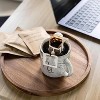 BRINJOY 11.5 Inches Candle Holder Tray Home Decor, Round Wood Tray for Coffee Table, Small Wooden Serving Decorative Trays for Home - 4 of 4