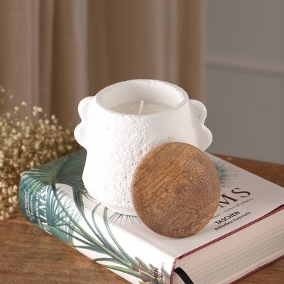JUJABU 8oz Jar Candle with Wooden Lid - Vanilla Lavender Scent