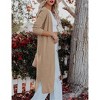 Clearlove Women's Ultra-Long Open Front Knit Duster with Side Vents Flowing Layering Essential for Transitional Seasons - 4 of 4