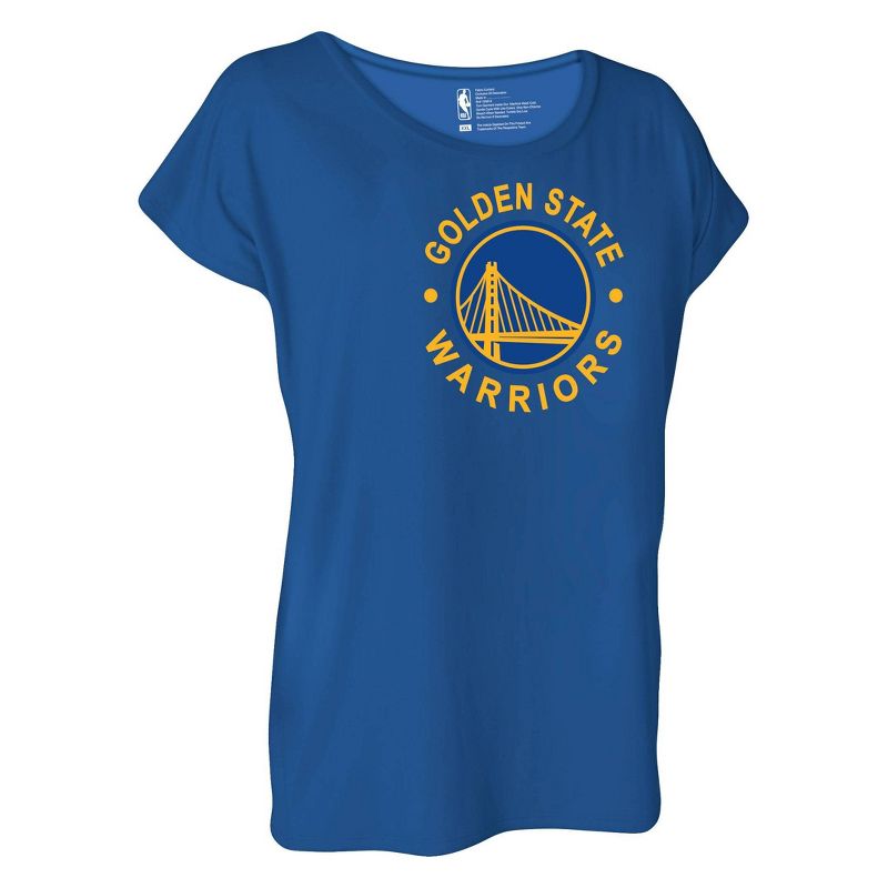 NBA Golden State Warriors Women&#39;s Dolman Short Sleeve T-Shirt, 3 of 5