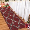 Christmas Runner Rug 2x6 Washable Christmas Kitchen Rugs Modern Geometric Area,Red - 2 of 4