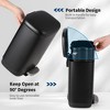 Trash Can, Gallon Odor Control Indoor Trash Can, Stainless Steel Garbage Bin with Silent Closing Lid, for Bathroom, Kitchen, Office, Black - 4 of 4