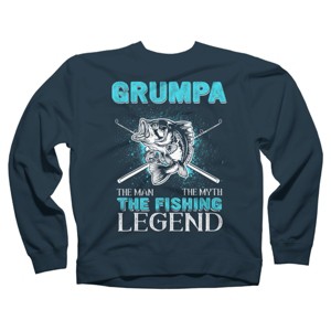 Adult Design By Humans Grumpa Man Myth Fishing Legend By HoangCathrine Sweatshirt - 1 of 2