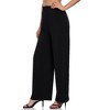 Women's Wide Leg Pants Casual Palazzo High Waist Solid Color Formal Pants Trousers with Pockets - 3 of 4