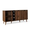 Subrtex Solid Wood TV Stand for TVs Up to 60" With Double Sliding Doors And Storage - 4 of 4