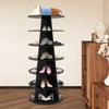 YIYIBYUS Rotating Shoe Rack Spinning Shoe Storage Organizer, Black - 2 of 4