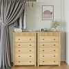 Storage cabinet, three-drawer storage cabinet, bedroom bedside table, wooden, recessed side table - 2 of 4