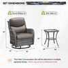 Gymojoy Outdoor Gliders Chairs Side Table with 5-Inch Thick Cushions - 2 of 4