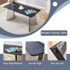 KWPZQEB Marble-Patterned Slab Dining Table, Rectangular Dinner Table with Stainless Steel Butterfly Legs, Simple Modern Long Desk for Dining Room - 4 of 4