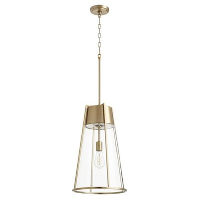 Quorum Lighting Pylon 1 - Light Pendant in  Aged Brass