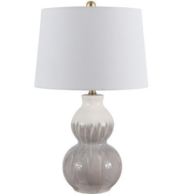 Kenzo Ceramic Table Lamp  - Ivory/Grey - Safavieh