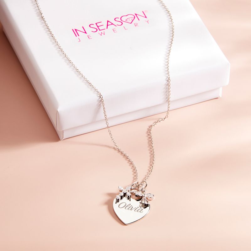 Girls' Guardian Angel & Cross Sterling Silver Necklace - In Season Jewelry, 6 of 8