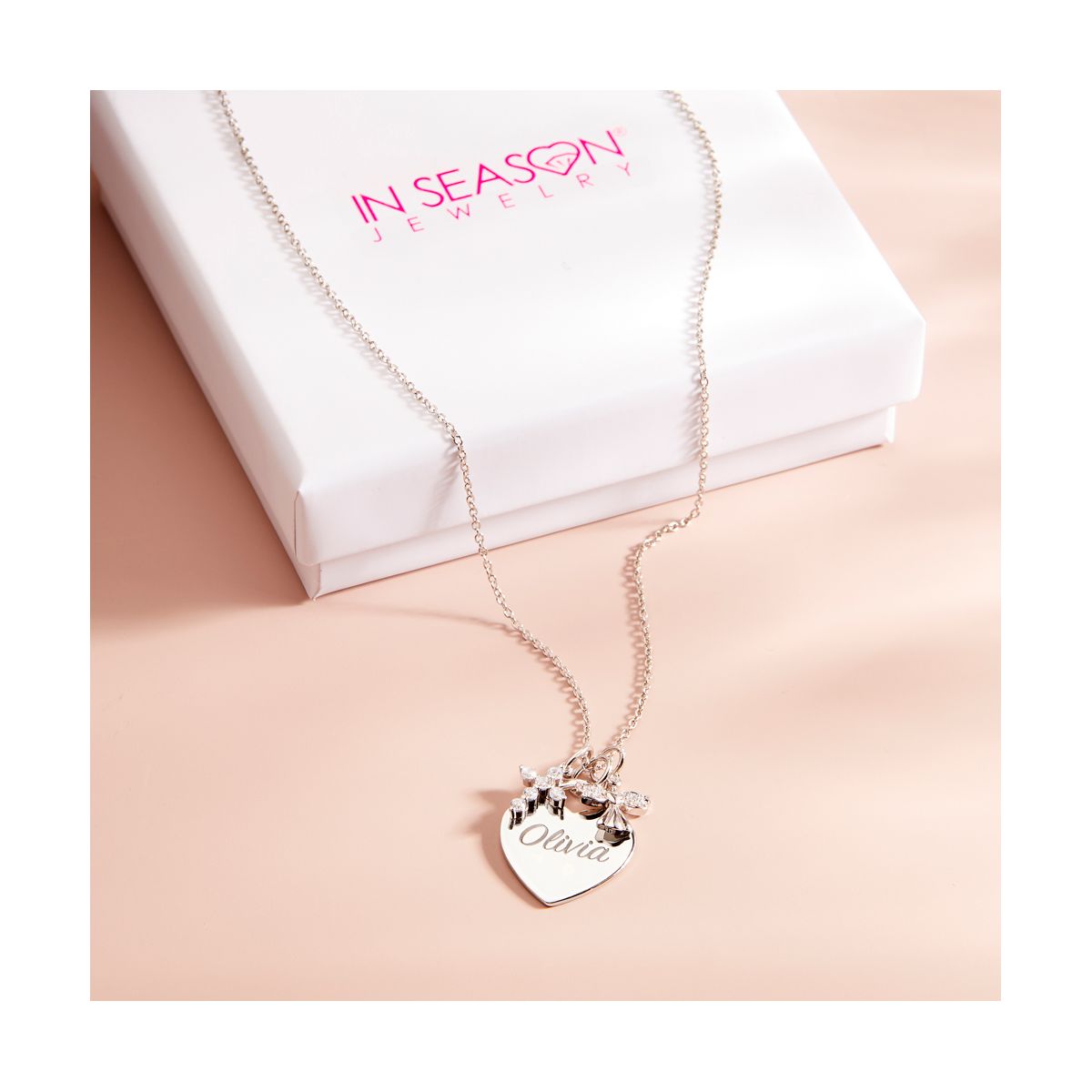 Girls' Guardian Angel & Cross Sterling Silver Necklace - In Season Jewelry - thumbnail 5