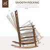 Traditional Wooden High-Back Rocking Chair for Porch, Indoor/Outdoor - 4 of 4