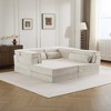 Whisen Modern Compression Loveseat, Convertible Floor Sofa Bed,DIY Boneless Modular Sectional Couch, No Assembly Required - 3 of 4