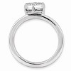 Black Bow Jewelry Sterling Silver Stackable 1/8 Cttw HI/I3 Diamond 7mm Heart Ring - 2 of 4