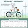 Costway 12"/14"/18" Kids Bike with Height Adjustable Handlebar Seat Basket Bell Training Wheels Beige/Green/Pink - 3 of 4