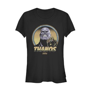 Juniors Womens Marvel Avengers: Infinity War Thanos Retro T-Shirt - 1 of 3