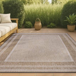 Beckett Classic Casual Border Stripe Indoor/Outdoor Area Rug - JONATHAN Y - 1 of 4