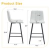 SKRAN Ergonomic Brown Fabric Seats Set - Two Pieces Thoughtful Design of Rounded Backrest With Metal Legs, Cross Brace for Bars, Living Rooms - 4 of 4