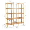 Tangkula Display Shelf Multifunctional Bamboo Flower Plant - 2 of 4