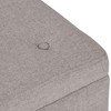 NicBex Modern Ottoman with Storage Design, Ottoman Foot Rest with Tufted Diamond Detail and Nail Head Trim for Bedroom, Living Room, Gray - 3 of 4
