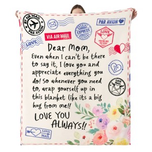 Joyfy Gifts for Mom Christmas Mom Blanket Gift from Daughter Son Soft Flannel Throw Blanket Presents for Mother Birthday Mothers Day 50x60 Inch - 1 of 4