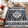 Okak Elegant Vintage Design Bohemia Style Large Washable Area Rug for Living Room,Bedroom,Flower Design Non-slip Rug - 2 of 4