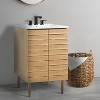 JONATHAN Y VAN1000 Aubert 20 in. W x 18 in. D x 33 in. H Thick Linear Slat Modern 2-Shelf Bath Vanity Cabinet Only (Sink Basin not Included) - 2 of 4
