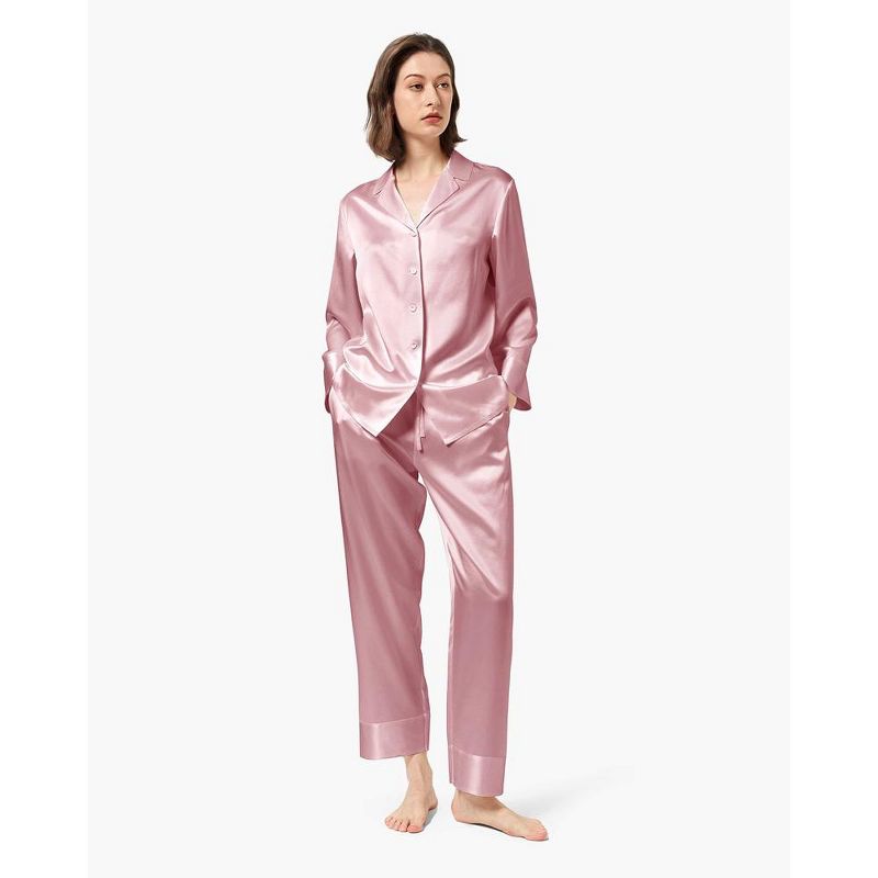 Mommesilk Classic Silk Pajamas Set for Women, 3 of 7