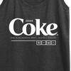 Women's Coca-Cola Drink Coke Enjoy Graphic Racerback Tank - Heather Charcoal - Small - 2 of 4